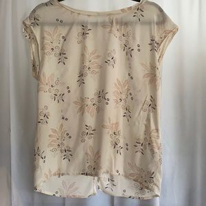 *SOLD* A&F Womens Floral Blouse, Open Back w/ Buttons, Size S